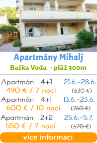 Apartmány Mihalj Baska Voda